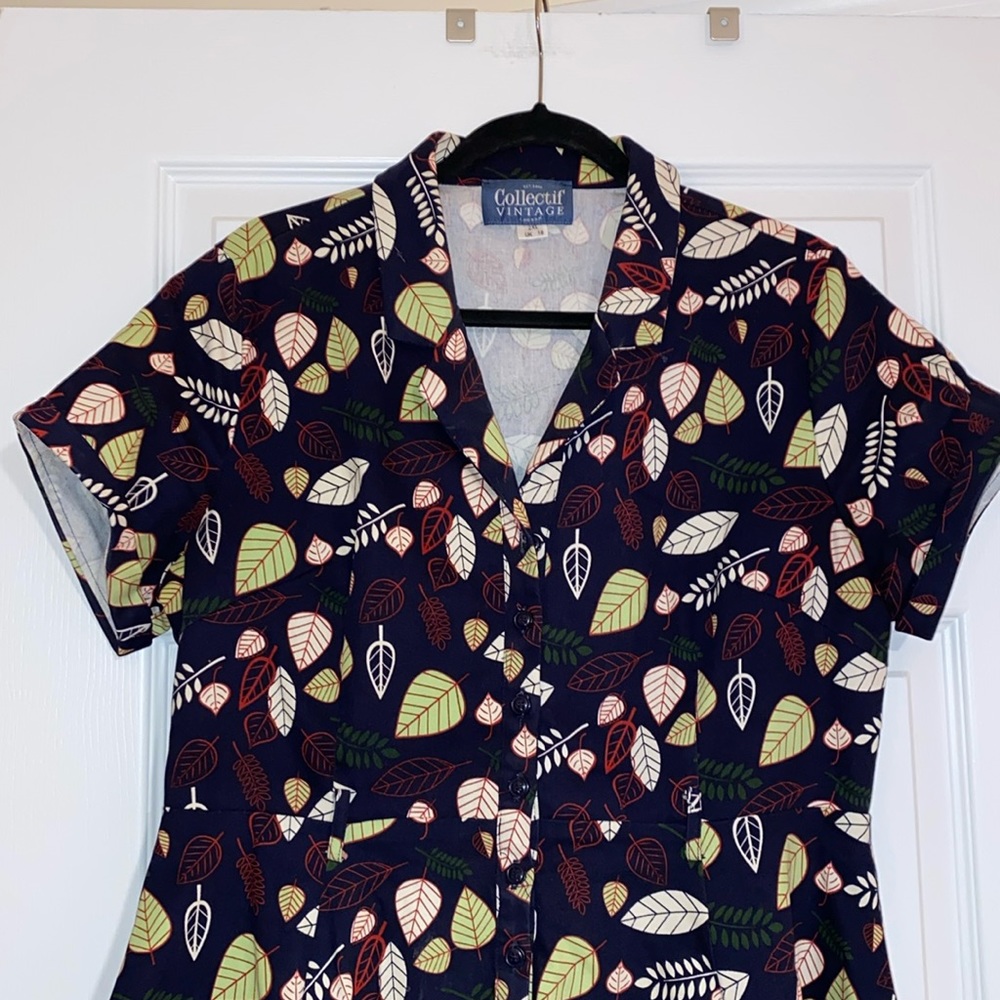Collectif Caterina Dress in Fall Leaf